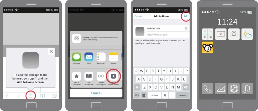 Stappenplan website icoon toevoegen aan telefoon