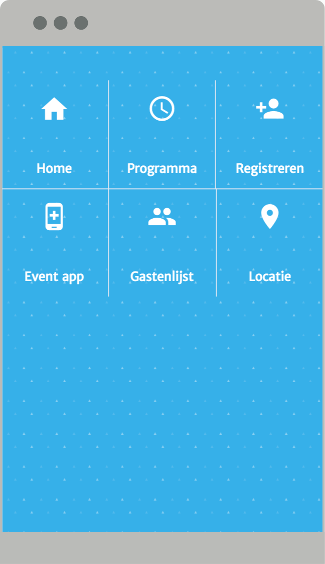 Event web app menu zonder logo
