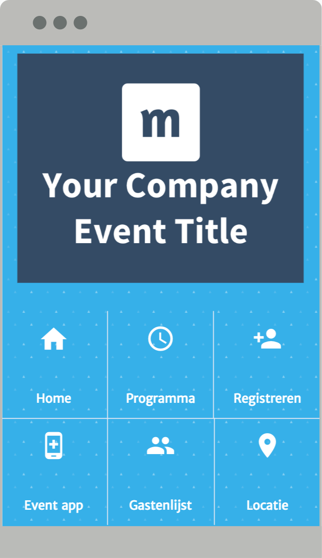 Een overzichtelijk menu voor je evenementen app
