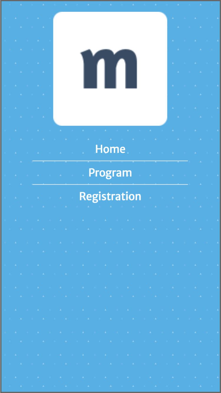 Website event menu met tekst