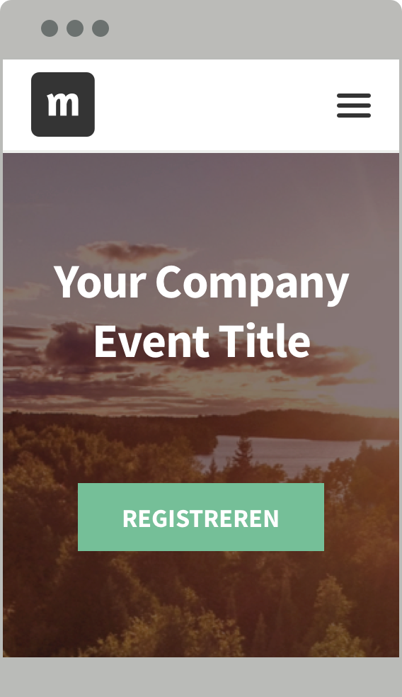 Header widget op mobiel 